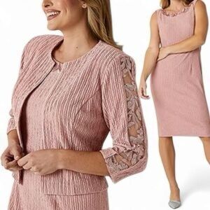 🎀NEW~MAYA BROOKE Midi Dress and Jacket Set SIZE 14